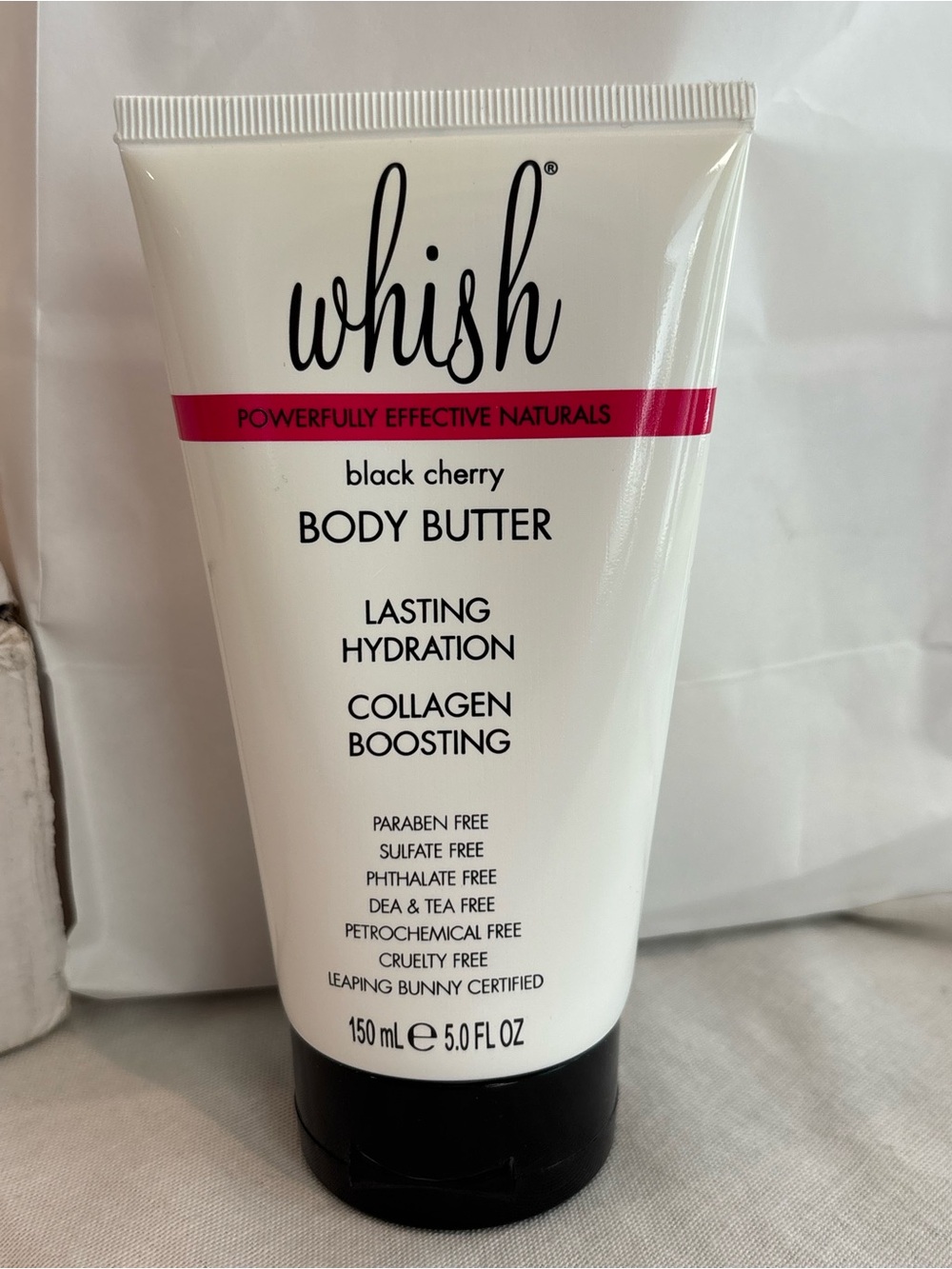 Whish Black Cherry Body Butter 5 oz Hydrating Collagen Moisturizer New
